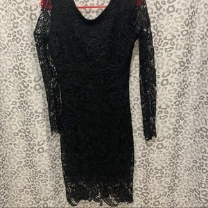 Black lace dress with open back!